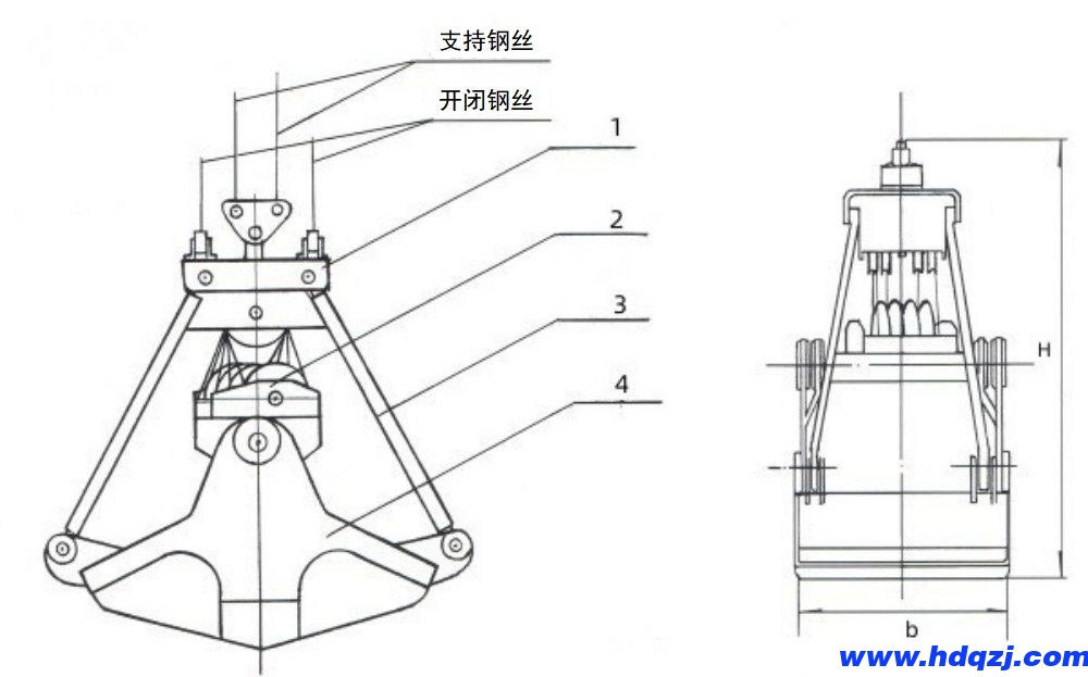 四繩抓斗外形結構示意圖.jpg