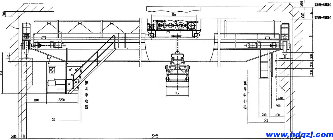 QZ型雙梁抓斗橋式起重機 QZ型雙梁抓斗橋式起重機